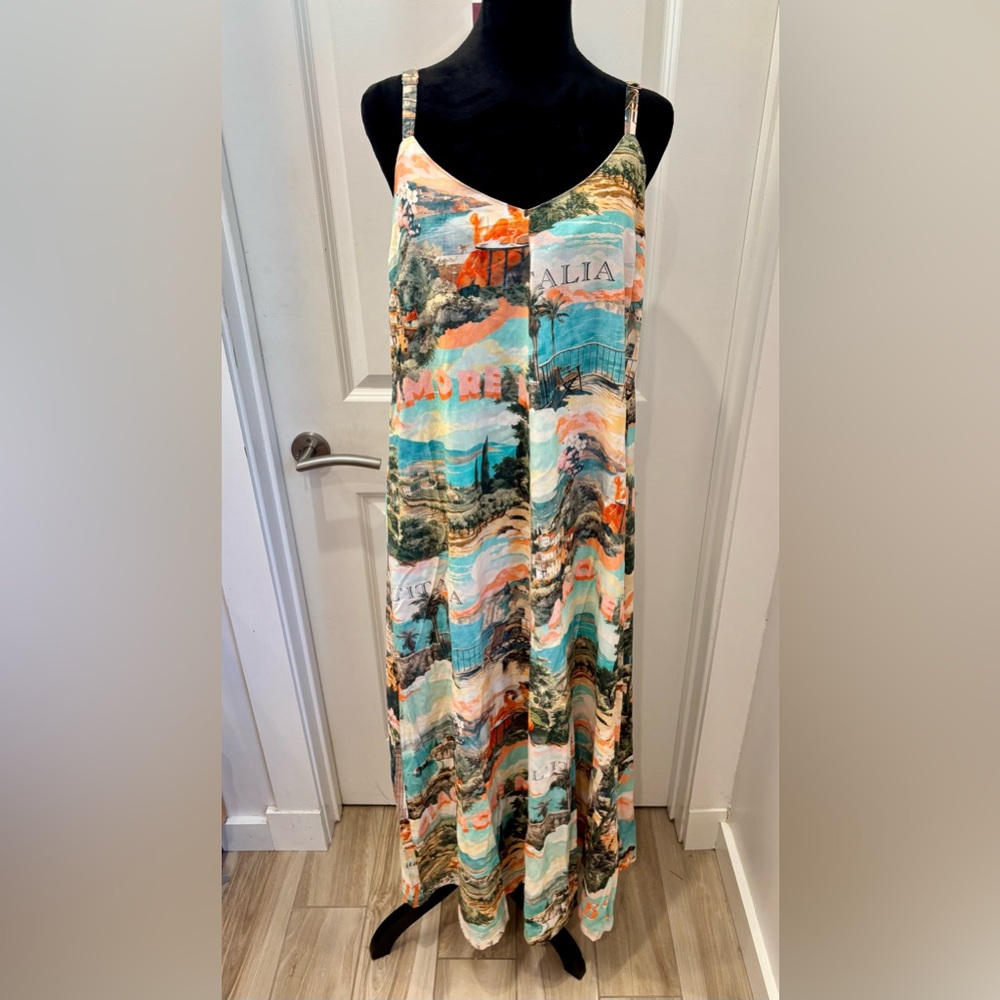 NWT Label of Love Isadora Italian scenic countryside dress - M